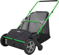 21-Inch Push Lawn Sweeper, Heavy Duty Manual Leaf & Grass Collector with 3.5 Cu. ft. Large Hopper Bag, Adjustable Height Spinning Brushes for Yard, Garden & Driveway