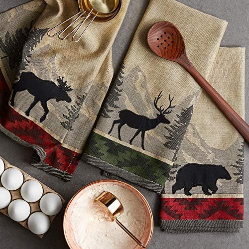 DII Woodlands Collection Dishtowel Set, 18x28, in the Woods, 3 Piece - Image 4