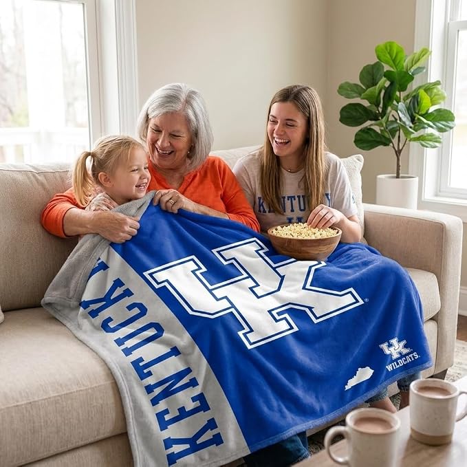 Proformance Home NCAA Kentucky Wildcats Endzone Ultra Soft Tailgate Throw