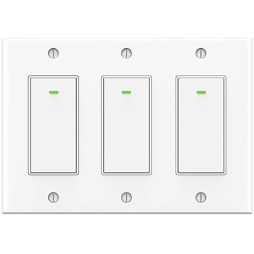 Smart Switch WiFi Light Switch 3 Gang Compatible with Alexa Google Home | 2.4GHz WiFi Switch