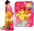 Pokemon Anime Pikachu and Eevee Kids Bedding Super Soft Micro Raschel Throw, 46 in x 60 in, (Official Licensed Product) by Franco
