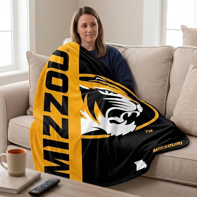 Proformance Home NCAA Missouri Tigers Endzone Ultra Soft Tailgate Throw