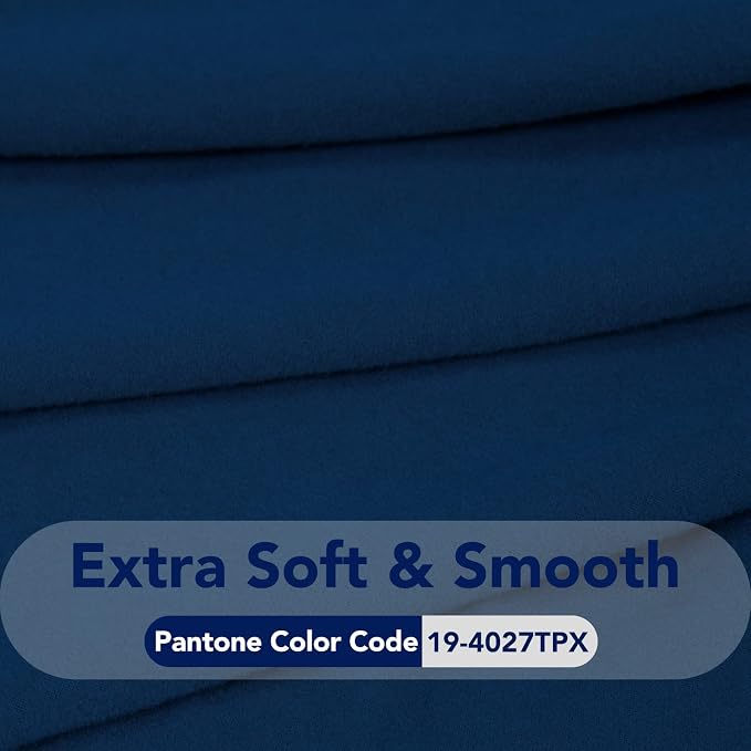 PureFit Stretch Couch Covers for Sofa 4 Seater Slipcovers Navy | 1-Piece Sofa Cover Washable Soft Couch protector, Couch Slipcover with Non Skid Foam and Elastic Bottom for Kids, Dogs