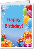 VictoryStore Jumbo 3 Foot Happy Birthday Card, Presents And Balloons, 24x36-Inches Card, Ships In Jumbo Envelope, (Stock,12426)