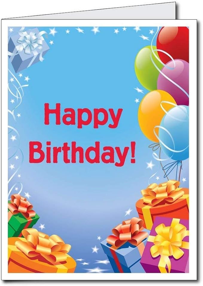 VictoryStore Jumbo 3 Foot Happy Birthday Card, Presents And Balloons, 24x36-Inches Card, Ships In Jumbo Envelope, (Stock,12426)