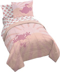 Disney Minnie Mouse Full Comforter Set 7 Piece Bedding for Girls, Pink | Bed in a Bag, Comforter Sheets Shams Pillowcases, Official Product, Soft Microfiber, Machine Washable, Girls Gift