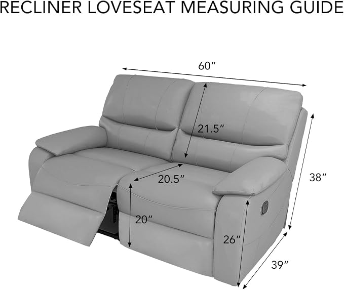 PureFit Super Stretch Loveseat Recliner Sofa Couch Cover with Pocket | 2 Seats Non Slip Soft Sofa Slipcover, Washable Reclining Furniture Protector for Kids, Pets (Recliner Loveseat, Navy)