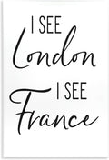 'I See London and France Saying Bathroom Humor'| Wall Plaque Art | Stupell Industries | 13 x 19 Inches, Easy to Hang and Sturdy, Made in USA, by Lettered and Lined