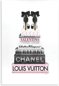 Glam Fashion Bookstack, 13 x 19 Inch Mounted Print on Wall Plaque | Stupell Industries · By Amanda Greenwood · Ready to hang · Chic gift for fashion lovers · Made in USA
