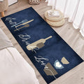 GUBIYU Blue Modern Abstract Area Rug, 4'11" x 1'11" (Rectangular), Farmhouse Welcome Mat