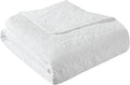 Madison Park Damask Quilting Design Throw Blanket, 60"x70" | Summer, Reversible, Oversized Throw for Living Room Couch, Sofa, Bed, Soft Pre-washed Microfiber, Cotton Filled Spread, White