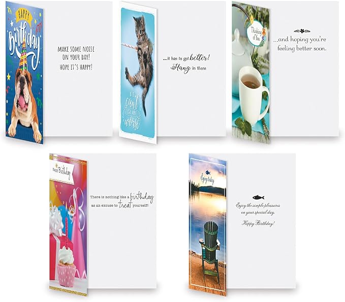 Current Modern Messages All Occasion Cards with Envelopes - 40 Pack Assorted Greeting Cards, Large 5" x 7" Assortment, Variety of Birthday, Get Well, Sympathy, Thinking of You