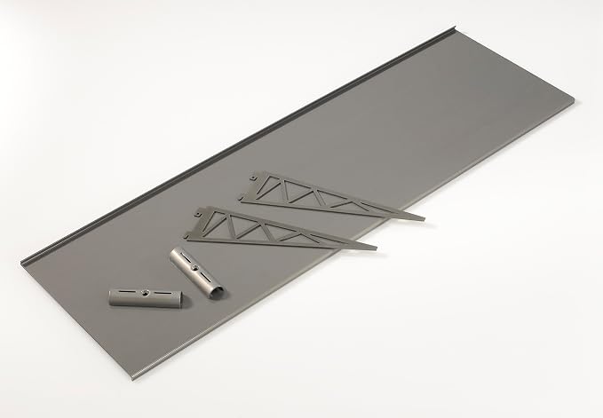 LTL Home Products Puzzle Metal Clear Wall Shelf Kit, 11" x 36", with Bridge Clear Bracket