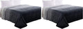 Elegant Comfort Luxury Velvety Feel Blanket, All-Season Lightweight Blanket, Ultra Plush, Soft, Cozy-Fuzzy Flannel Fleece for Couch, Sofa, Bed, Travel, Ombre Design, Twin/Twin XL, Gray (Pack of 2)