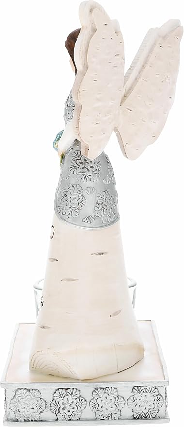 Pavilion Gift Company - Bless This Home - 6.75" Angel Figurine Tealight Candle Holder Religious Bestie BFF Best Friend God Jesus Lover Christian Christ Gift Housewarming Present