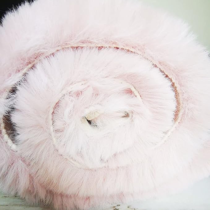 Ghouse Pink 3ft Faux Rabbit Fur Round Rug - Soft, Washable, No-Shedding Area Rug for Living Room, Bedroom Decor