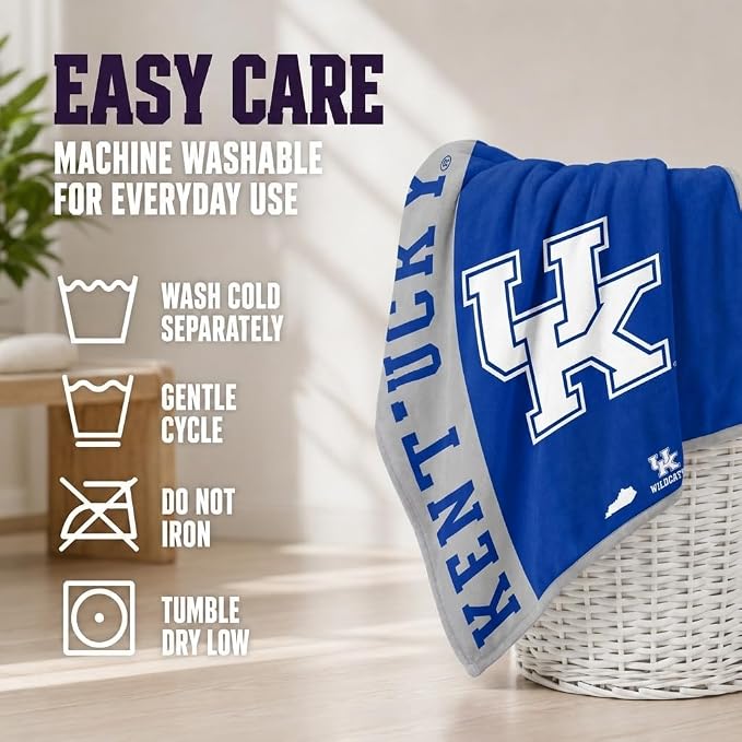 Proformance Home NCAA Kentucky Wildcats Endzone Ultra Soft Tailgate Throw