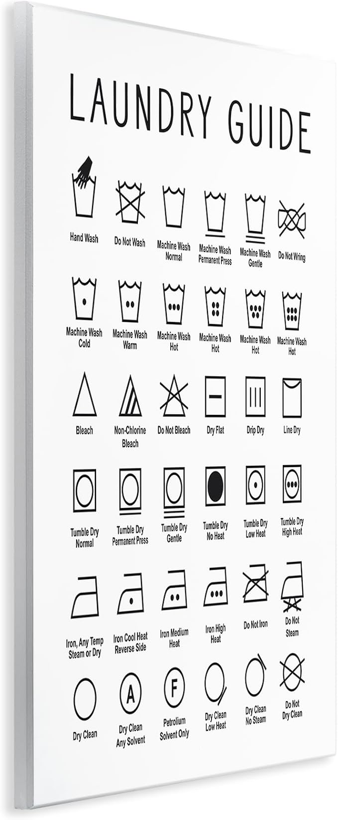 'Minimal Laundry Guide Chart'| Wall Plaque Art | Stupell Industries | 13 x 19 Inches, Easy to Hang and Sturdy, Made in USA, by Lettered and Lined
