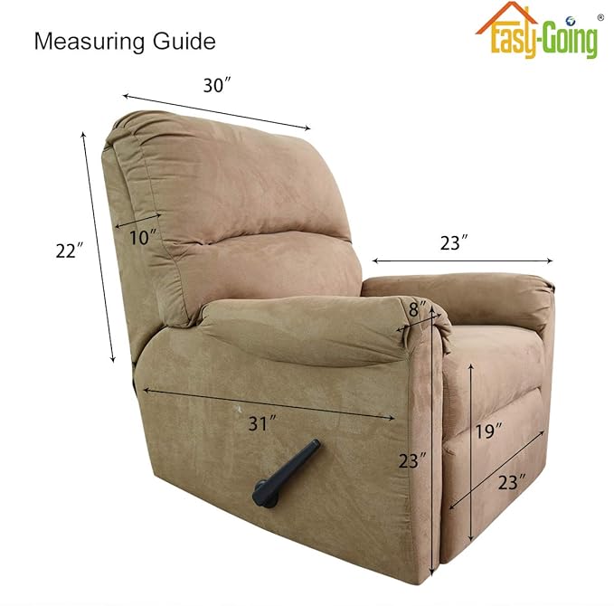 Easy-Going Recliner Chair Slipcover Reversible Sofa Cover Water Resistant Couch Cover Furniture Protector with Elastic Straps for Pets Dog (Recliner 22 inch, Gray/Ivory)