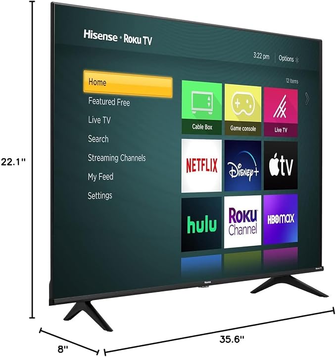 Hisense 40-Inch Class H4 Series LED Roku Smart TV with Alexa Compatibility (40H4F, 2020 Model)