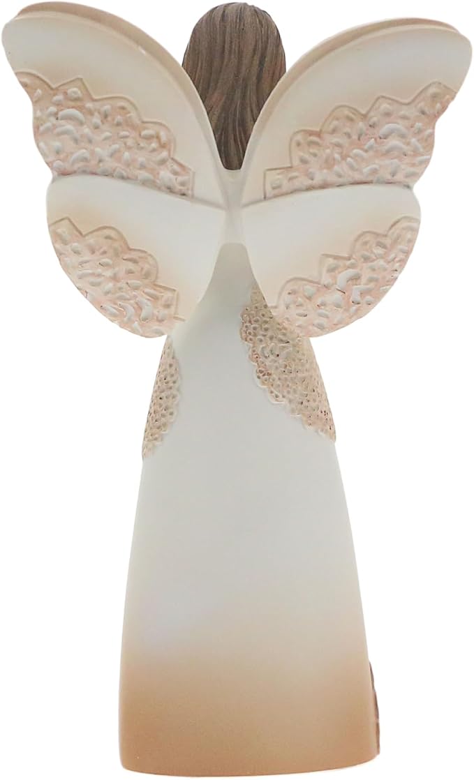 Pavilion Gift Company 19135 Light Your Way Memorial Beloved Mother Angel Figurine, 5-1/2", Brown