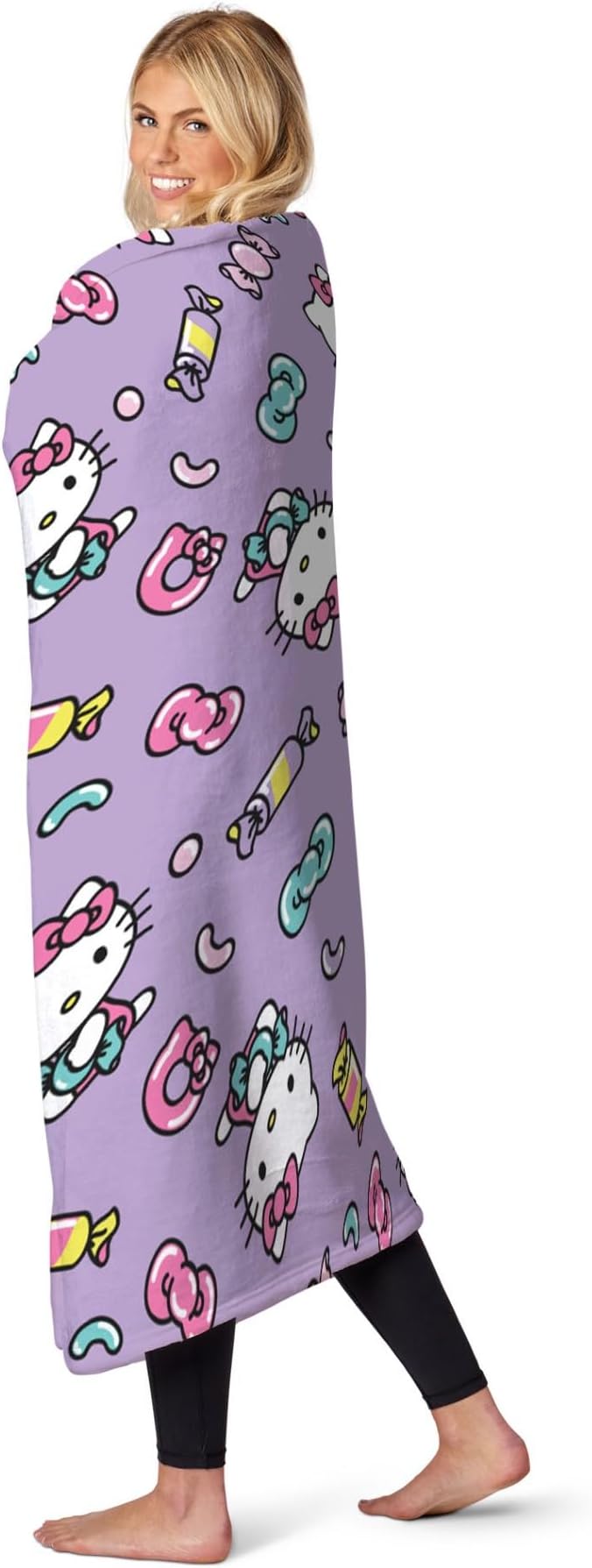 Northwest Hello Kitty Silk Touch Throw Blanket, 46" x 60", Candy Cute