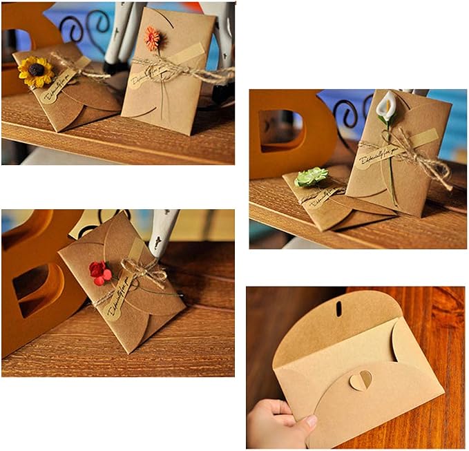 AECIH Flower Thank You Card 12 Pack All Occasion Greeting Card Handmade Invitation Card with Envelopes