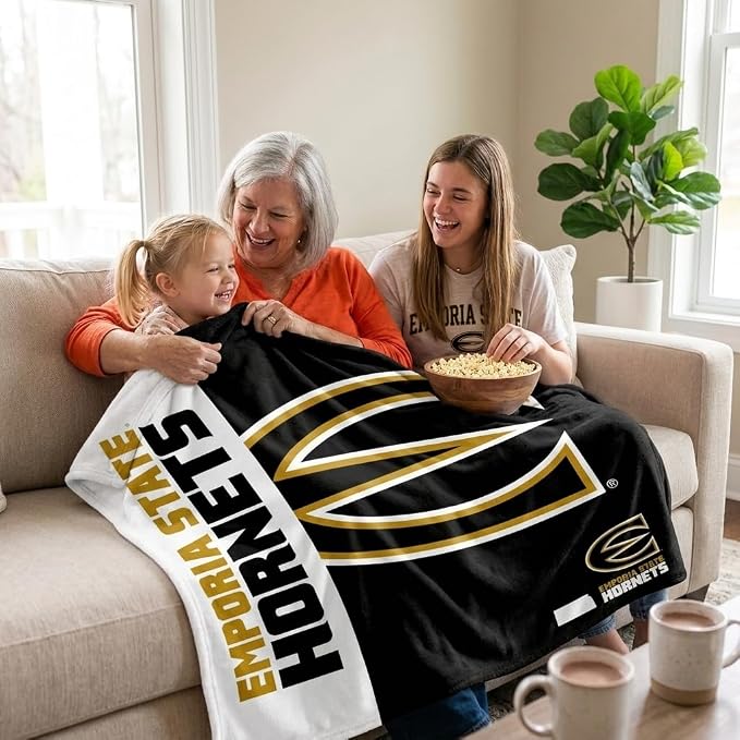 Pegasus Sports NCAA Emporia State Hornets Endzone Ultra Soft Tailgate Throw