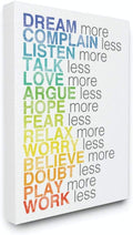 Stupell Industries Dream More Inspirational, 36 x 48 Inch Canvas Wall Art | Stupell Industries | 36 x 48 Inches, Easy to Hang and Sturdy, Made in USA, by Louise Carey