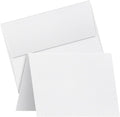 Linen Textured Greeting Cards Set – 5" x 7" Blank White Cardstock & Envelopes – Customized Personalized Cards for Business, Holidays, Birthdays, Wedding Invitations, All Occasion – 25 per Pack