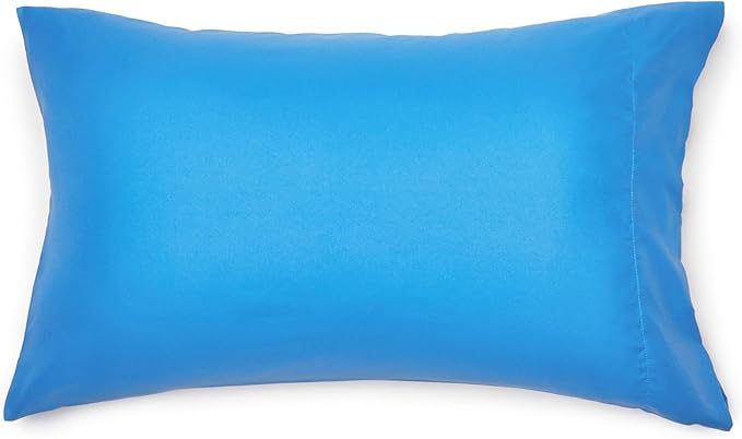 Amazon Basics 5-Piece Microfiber Kid's Bed-in-a-Bag Bedding Set, Twin, Blue, Solid
