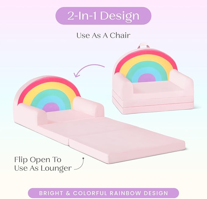 Delta Children Rainbow Flipout Figural Chair