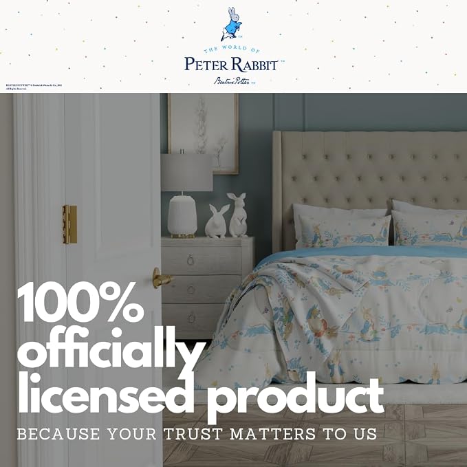 Franco Peter Rabbit Book Spring Kids Bedding Super Soft Cozy Throw, 46 in x 60 in, (Officially Licensed Product)
