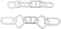 CosmoLiving by Cosmopolitan Wood Chain Decorative Sculpture Home Decor Statues, Set of 2 Accent Figurines 27", 25" W, White