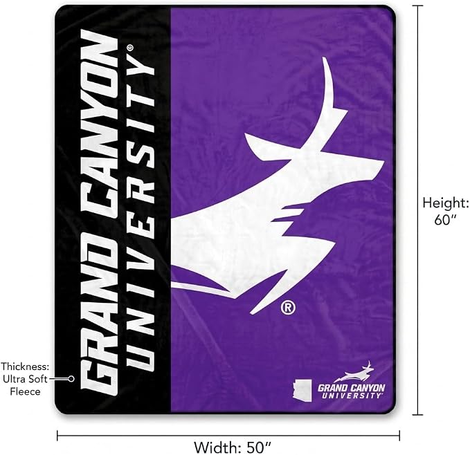 Proformance Home NCAA Grand Canyon Antelopes Endzone Ultra Soft Tailgate Throw