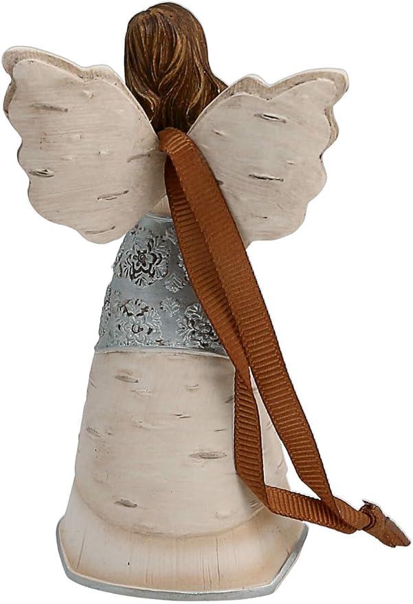 Pavilion Gift Company 82342 Elements Sister Angel Figurine, 4-1/2-Inch, Silver