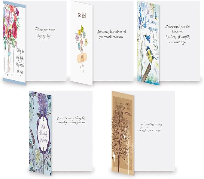 Current Modern Messages All Occasion Cards with Envelopes - 40 Pack Assorted Greeting Cards, Large 5" x 7" Assortment, Variety of Birthday, Get Well, Sympathy, Thinking of You