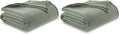 Vellux 1B05556 Orignal Full/Queen Moss Blanket, Green (Pack of 2)