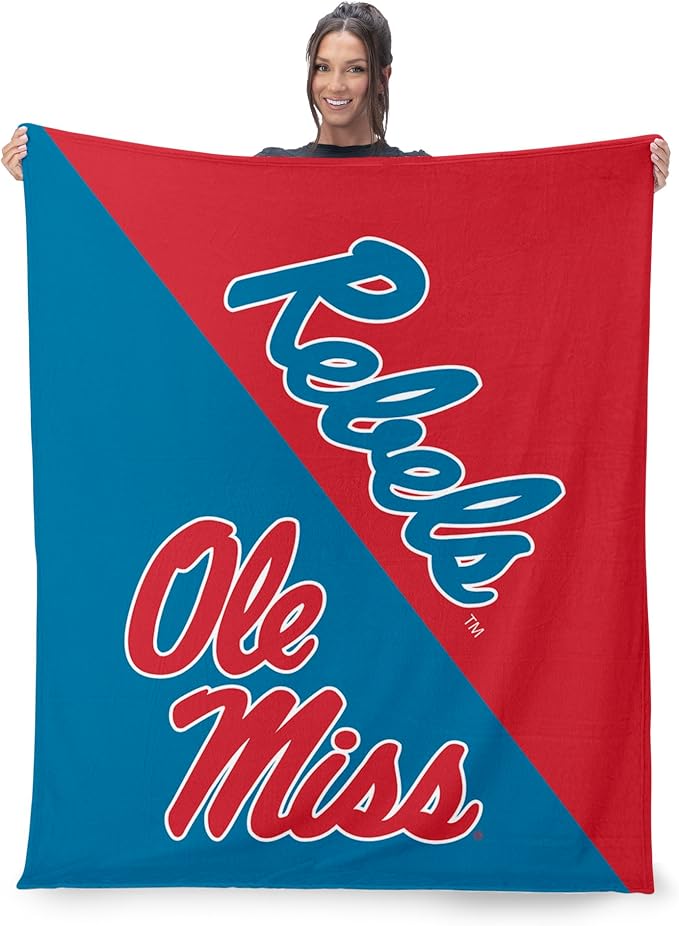 Northwest NCAA Silk Touch Throw Blanket, Ultra Soft Plush Polyester, Lightweight Warm Decorative Fan Gift, 46 x 60 in