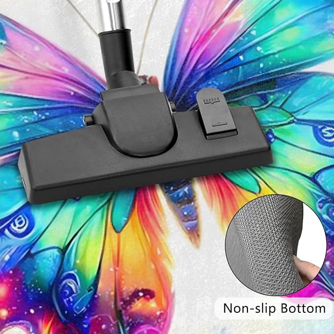 Butterfly Half Round Door Mat Non-Slip Semi Circle Rug Half Moon Doormat | Rainbow Butterfly Soft Washable Welcome Entrance Mat for Outdoor Indoor Floor Bedroom Bathroom Home Kitchen Festival Decor