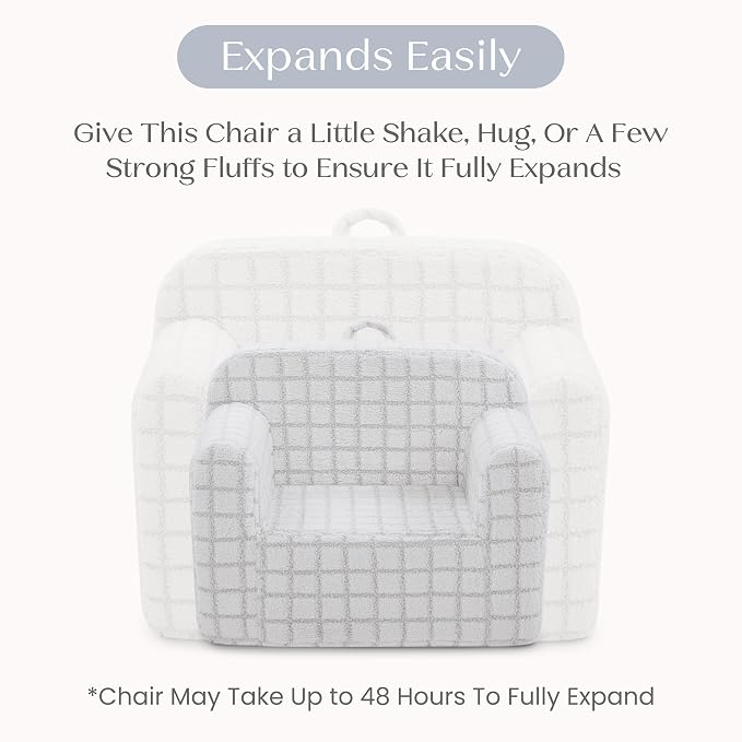 Delta Children Checkered Cozee Chair, Grey