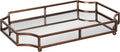 Kate and Laurel Ciel Modern Scalloped Tray; 19 x 13 x 3. Bronze; Decorative Mirrored Tray for Storage and Display