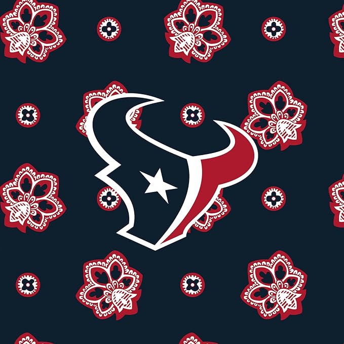 Vera Bradley Women's Fleece NFL Oversized Throw Blanket (Multiple Teams Available), Houstontexansonnavy/Redbandana, One Size