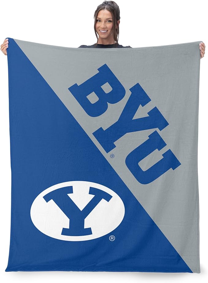 Northwest NCAA Silk Touch Throw Blanket, Ultra Soft Plush Polyester, Lightweight Warm Decorative Fan Gift, 46 x 60 in