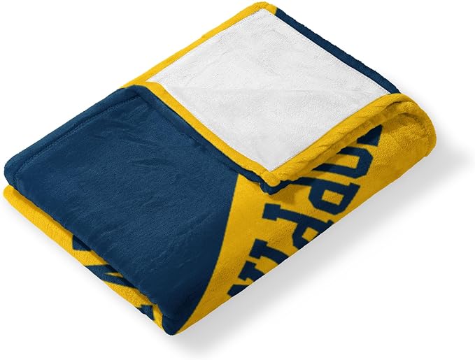 Northwest NCAA Silk Touch Throw Blanket, Ultra Soft Plush Polyester, Lightweight Warm Decorative Fan Gift, 46 x 60 in