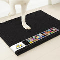 Muddy Mat® | Super Water Absorbent Door Mat Indoor, Microfiber Quick Dry Chenille Entryway Rug, Slip Resistant Front Door Mat, Indoor Mats for Entryway, Machine Washable Pet Rug, Black 30" x 60"