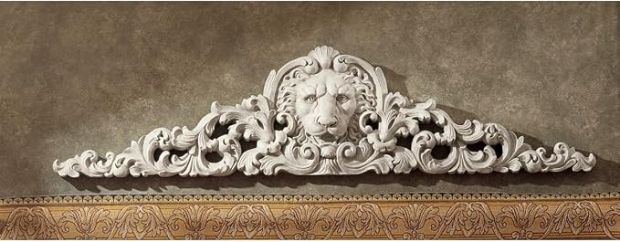 Design Toscano Remoulage Lion Sculptural Wall Pediment