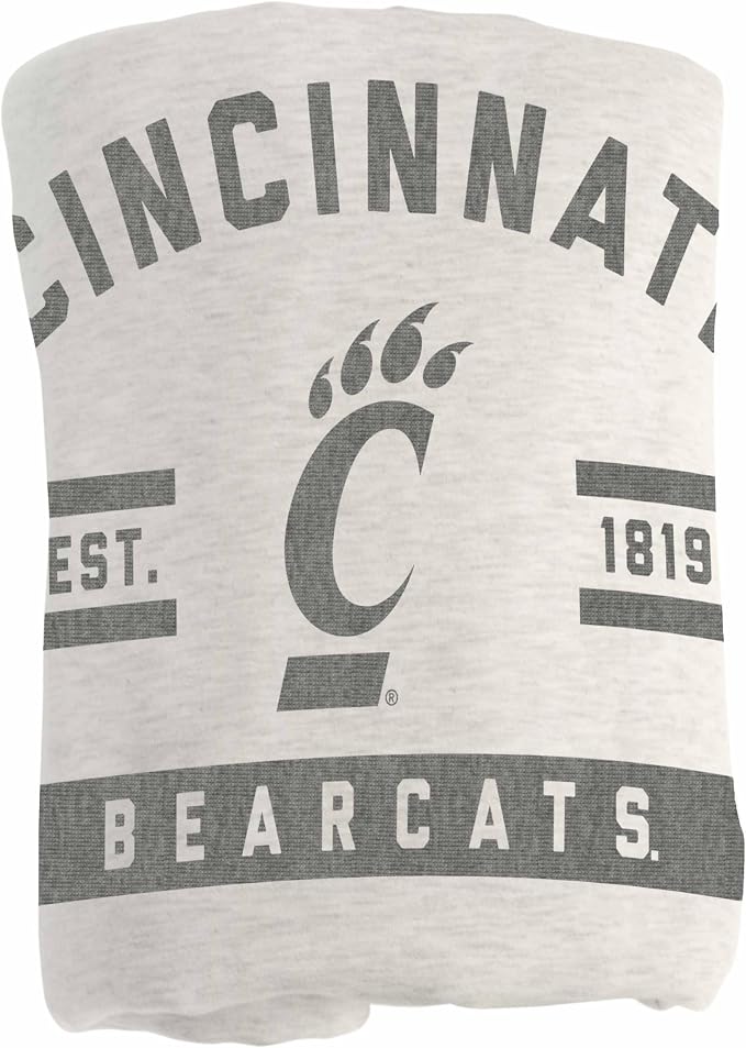 Logo Brands NCAA Sweatshirt Blanket - Officially Licensed Soft Throw Blanket for Fans, Cozy Game Day Blanket, Vintage-Style, Great Gift for Students & Alumni