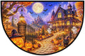 Halloween Half Round Door Mat Welcome Entrance Mat Bath Bathroom Rug B3 | Halloween Ghosts Welcome Entrance Mat Anti-Slip Half Moon Bath Mat Semi Circle Rug Indoor Outdoor Kitchen Rug