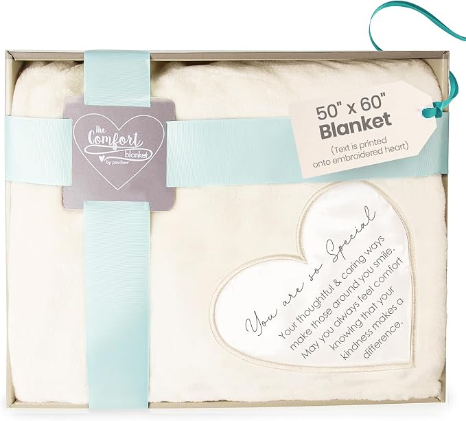 Pavilion Gift Company 19500 Comfort Blanket - You are So Special Thick Warm 320 GSM Royal Plush Throw Blanket, Beige